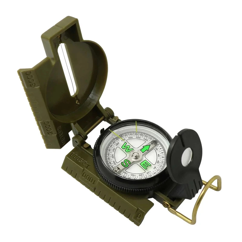 Compass Lensatic - Portable Multifunctional Lensatic Compass with Phosphorescent,