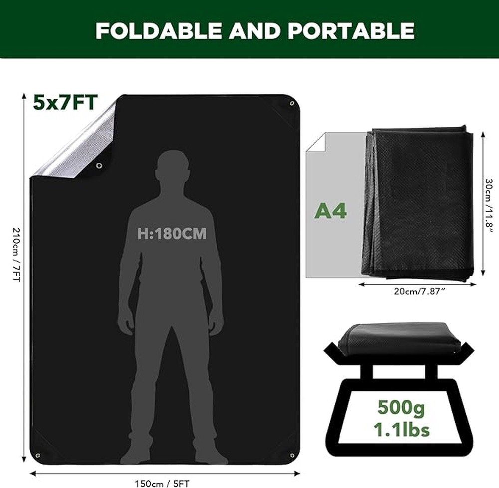 4 Layers Of Thickness Thermal  - Emergency Mylar Tent recension och pris