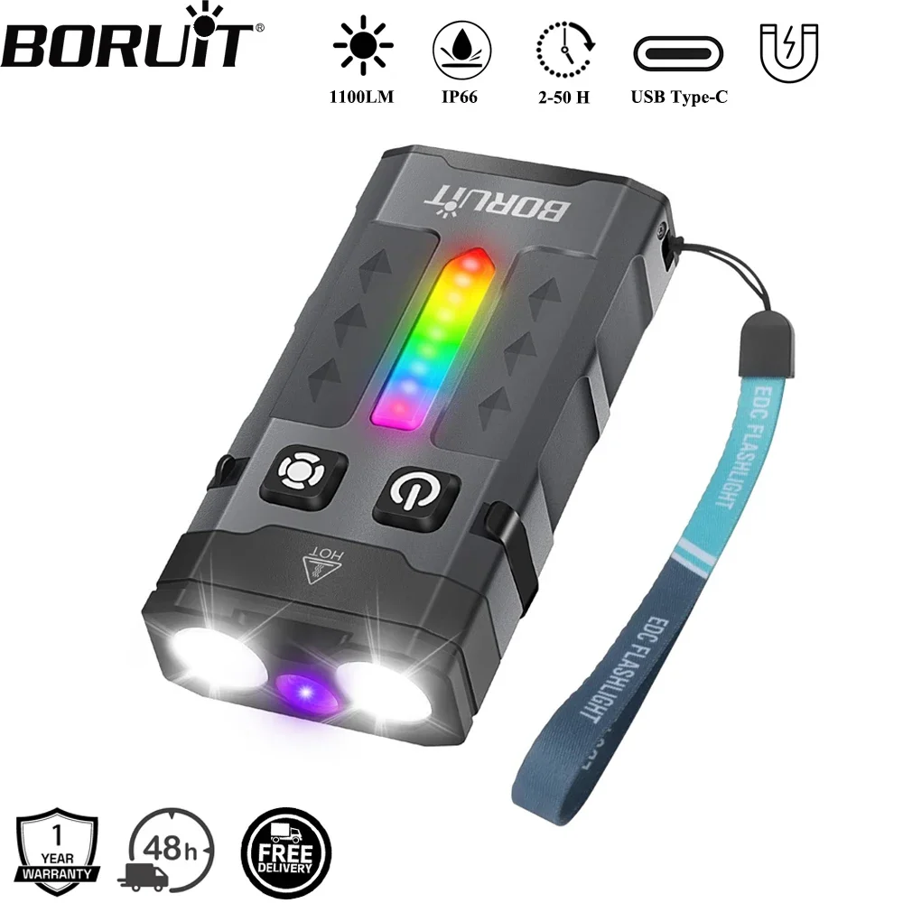 BORUiT EV20 1100LM EDC UV Keyc - Fishing Kit Compact recension och pris