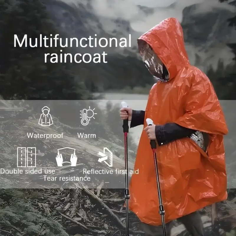 1-5PCS Multifunctional Surviva - Emergency Poncho Rain recension och pris